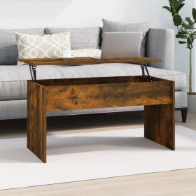 Coffee Table Smoked Oak 40.2"x19.9"x20.7" Engineered Wood