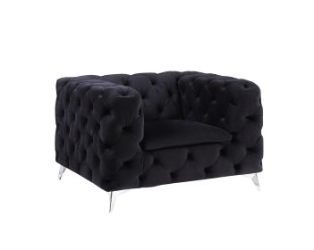 Phifina Chair; Black Velvet 55922