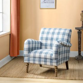 Picchu Amchair; PLAID NAVY