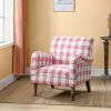 Picchu Amchair; PLAID RED