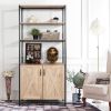 Rustic Storage Accent Cabinet with Shelf