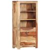 Highboard 19.7"x11.8"x42.5" Solid Sheesham Wood