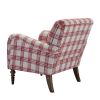 Picchu Amchair; PLAID RED