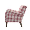 Picchu Amchair; PLAID RED