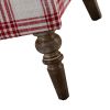 Picchu Amchair; PLAID RED