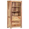 Highboard 19.7"x11.8"x42.5" Solid Sheesham Wood