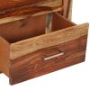 Highboard 19.7"x11.8"x42.5" Solid Sheesham Wood