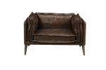 Porchester Chair in Distress Chocolate Top Grain Leather 52482