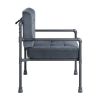 Brantley Chair in Gray Velvet &amp; Sandy Gray Finish AC00429