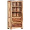 Highboard 19.7"x11.8"x42.5" Solid Sheesham Wood