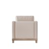 Contemporary Living Room Accent Chair with Rubber Wood Base Accent chair, Beige