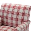 Picchu Amchair; PLAID RED