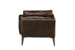 Porchester Chair in Distress Chocolate Top Grain Leather 52482