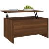 Coffee Table Brown Oak 31.5"x21.9"x16.3" Engineered Wood