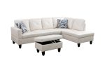 White Semi PU Synthetic Leather Sofa Living Room Sofa