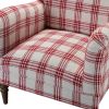 Picchu Amchair; PLAID RED