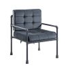 Brantley Chair in Gray Velvet &amp; Sandy Gray Finish AC00429