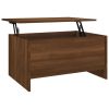 Coffee Table Brown Oak 31.5"x21.9"x16.3" Engineered Wood