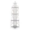 Ornate 4-Tier Metal Corner Bakers Rack Kitchen Dining Shelf