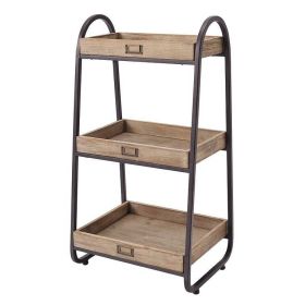 Industrial Freestanding 3-Tier Bathroom Storage Shelving Unit