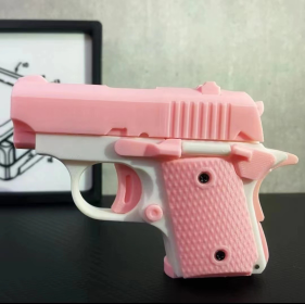 3D Gravity Mini Toy Gun Modeling Decompression Toy (Option: Pink And White)