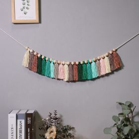 Cotton Rainbow Tassel Wall Hanging Decorations (Option: M0356)