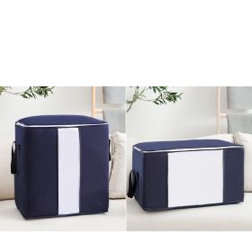 Non Woven Storage Clothes Quilt Organizing Bag (Option: Navy Blue-Reinforcement cross 60x40x35CM)