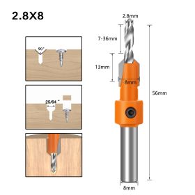 Alloy Head Screw Step Drill Wood Self-tapping Screw Installation (Option: 28mmX 8mm-8-65)