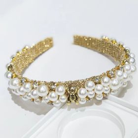 Women's Fashion Vintage Pearl Bear Headband (Option: Bear Headband)