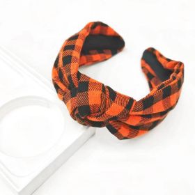 Halloween Holiday Party Printing High Skull Top Headband (Option: Plaid)