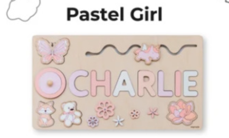 Personalized Baby Name Wooden Puzzle Toy (Option: J)