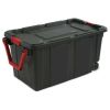 160 qt. Storage boxes on wheels, plastic, set of 2