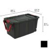 160 qt. Storage boxes on wheels, plastic, set of 2