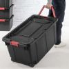 160 qt. Storage boxes on wheels, plastic, set of 2